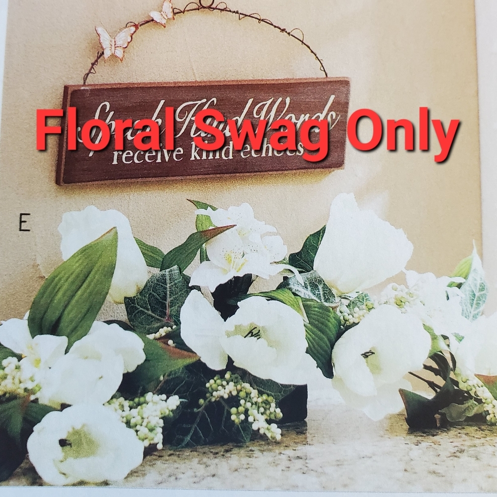 Home Interiors New White Tulip swag 28" Faux Flower Artificial Decorate any room - Picture 6 of 7